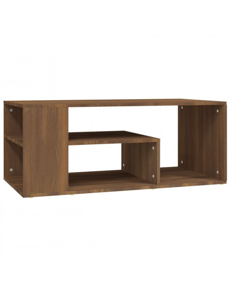 Tavolino Salotto Rovere Marrone 100x50x40cm Legno Multistrato
