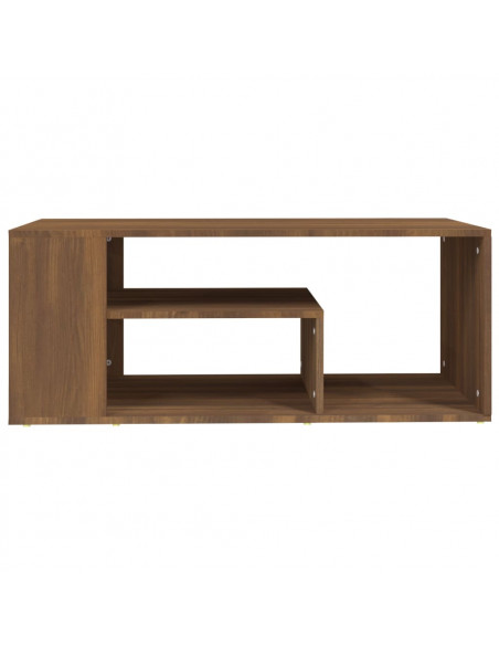Tavolino Salotto Rovere Marrone 100x50x40cm Legno Multistrato
