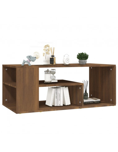 Tavolino Salotto Rovere Marrone 100x50x40cm Legno Multistrato