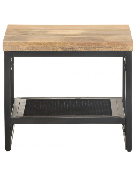 Tavolino Laterale 40x40x35 cm in Legno Massello di Mango