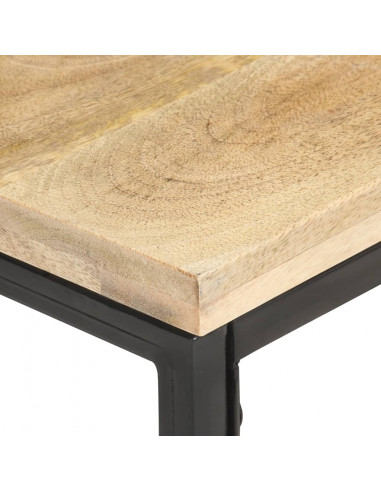 Tavolino Laterale 40x40x35 cm in Legno Massello di Mango