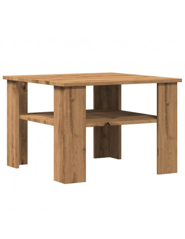 Tavolino Salotto Rovere Artigianale 60x60x42 cm in Truciolato