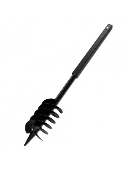 Trapano da Terra Maniglia Auger 120 mm Due Spirali Acciaio Nero