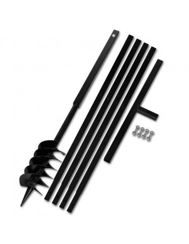 Trapano da terra con manico 120 mm con Tubo di prolunga Acciaio 5 m