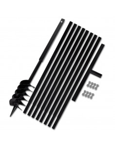 Trapano da terra con manico 120 mm con Tubo di prolunga Acciaio 9 m 2