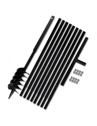 Trapano da terra con manico 120 mm con Tubo di prolunga Acciaio 9 m