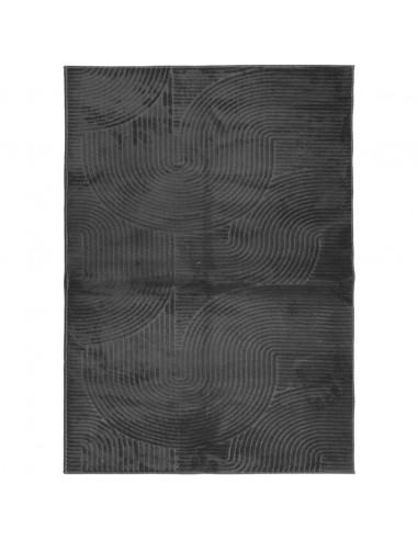 Tappeto IZA a Pelo Corto Aspetto Scandinavo antracite 200x280cm