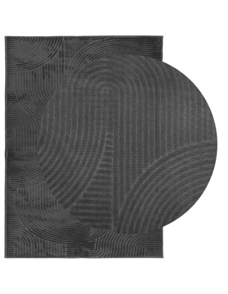 Tappeto IZA a Pelo Corto Aspetto Scandinavo antracite 200x280cm