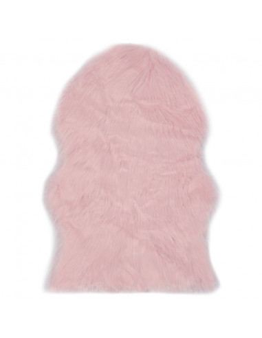 Tappeto in Similpelle di Pecora 60x90 cm Rosa