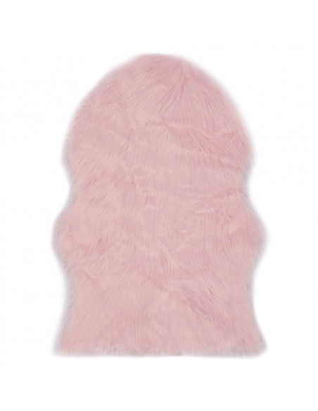 Tappeto in Similpelle di Pecora 60x90 cm Rosa
