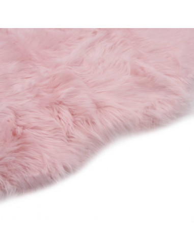 Tappeto in Similpelle di Pecora 60x90 cm Rosa
