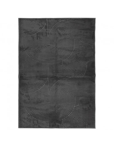 Tappeto IZA a Pelo Corto Aspetto Scandinavo antracite 160x230cm