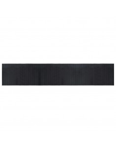 Tappeto Rettangolare Nero 60x300 cm in Bambù 2