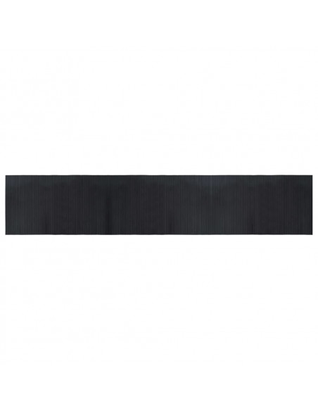 Tappeto Rettangolare Nero 60x300 cm in Bambù