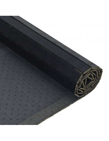 Tappeto Rettangolare Nero 60x300 cm in Bambù
