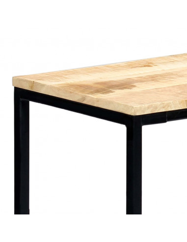 Tavolo Consolle 140x35x76 cm in Legno Massello di Mango Grezzo