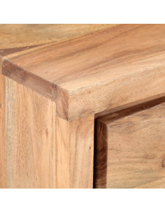 Tavolo Consolle 100x35x76cm in Massello d'Acacia con Bordi Vivi 2