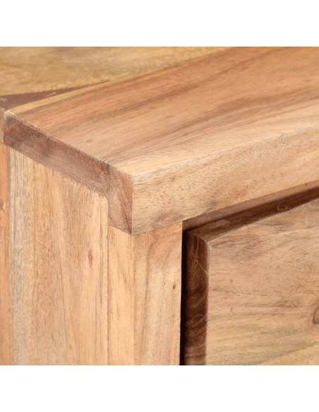 Tavolo Consolle 100x35x76cm in Massello d'Acacia con Bordi Vivi