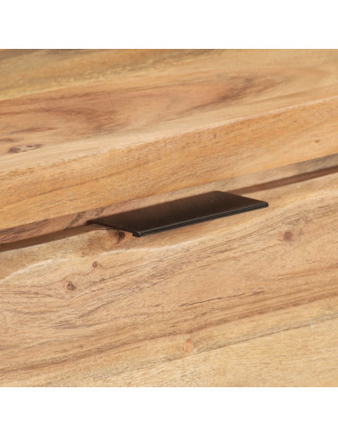 Tavolo Consolle 100x35x76cm in Massello d'Acacia con Bordi Vivi