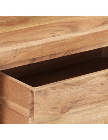 Tavolo Consolle 100x35x76cm in Massello d'Acacia con Bordi Vivi