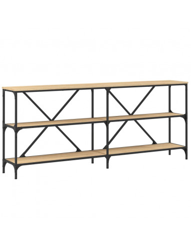 Tavolo Consolle Rovere Sonoma 180x30x75 cm Multistrato e Ferro