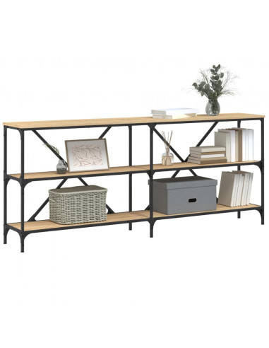 Tavolo Consolle Rovere Sonoma 180x30x75 cm Multistrato e Ferro