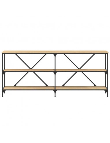 Tavolo Consolle Rovere Sonoma 180x30x75 cm Multistrato e Ferro