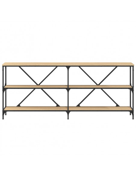 Tavolo Consolle Rovere Sonoma 180x30x75 cm Multistrato e Ferro
