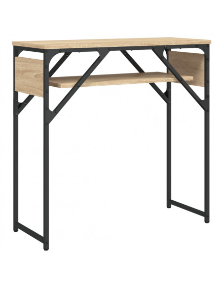 Tavolo Consolle Ripiano Rovere Sonoma 75x30x75cm Multistrato