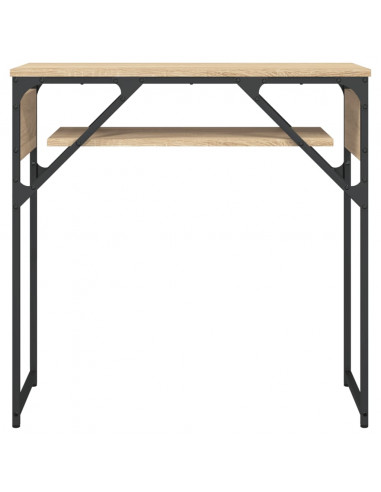 Tavolo Consolle Ripiano Rovere Sonoma 75x30x75cm Multistrato