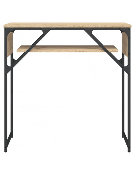 Tavolo Consolle Ripiano Rovere Sonoma 75x30x75cm Multistrato