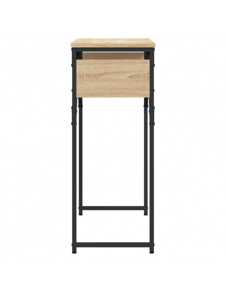 Tavolo Consolle Ripiano Rovere Sonoma 75x30x75cm Multistrato