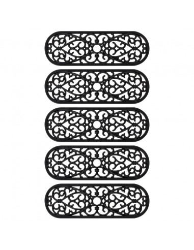 Tappetino per Scale 5 pz 25x75 cm in Gomma