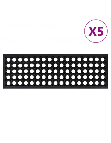 Tappetino per Scale 5 pz 25x75 cm in Gomma