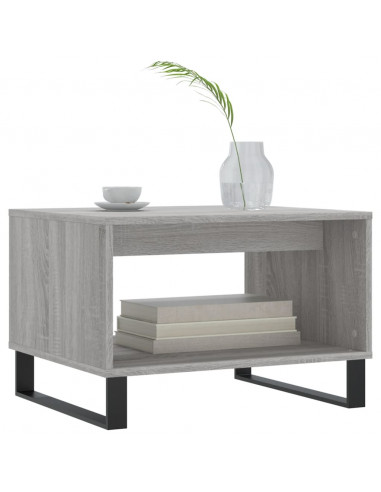Tavolino da Salotto Grigio Sonoma 60x50x40 cm Legno Multistrato