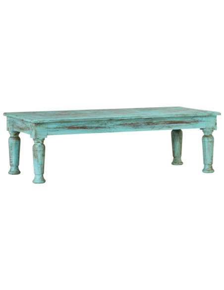 Tavolino da Salotto 110x50x34 cm in Legno Massello di Recupero