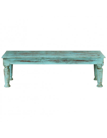 Tavolino da Salotto 110x50x34 cm in Legno Massello di Recupero