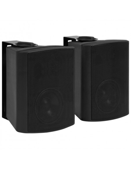 Altoparlanti Stereo da Parete 2 pz Neri Interni Esterni 100 W