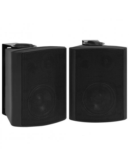 Altoparlanti Stereo da Parete 2 pz Neri Interni Esterni 100 W