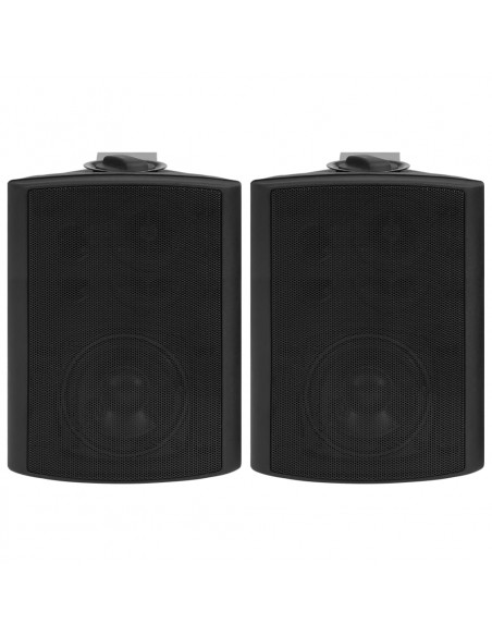 Altoparlanti Stereo da Parete 2 pz Neri Interni Esterni 100 W