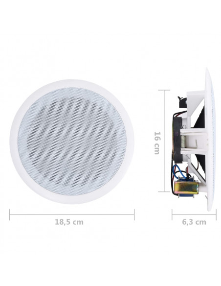 Altoparlanti Integrati Parete e Soffitto con Tweeter 2 pz 80 W