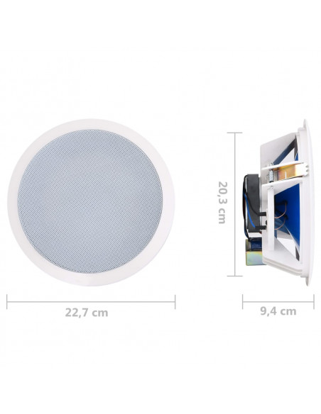 Altoparlanti Integrati Parete e Soffitto con Tweeter 2 pz 360 W