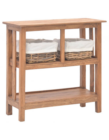 Consolle in Legno Massello Recuperato 69x28x70 cm