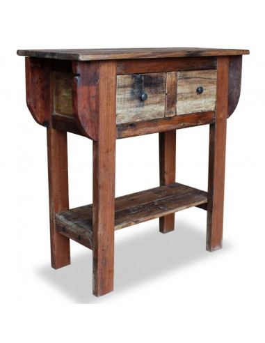 Consolle in Legno Massello di Recupero 80x35x80 cm