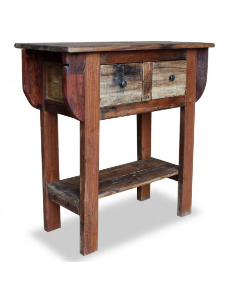 Consolle in Legno Massello di Recupero 80x35x80 cm