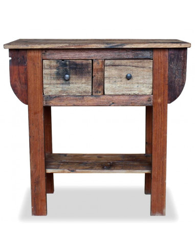 Consolle in Legno Massello di Recupero 80x35x80 cm