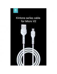 DEVIA KINTONE CAVO MICRO USB 5V 2.1A 1MT CARICA E DATI BIANCO