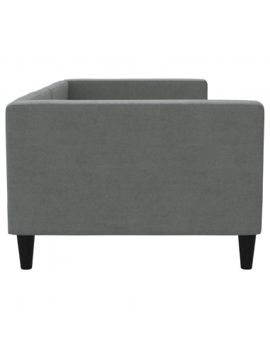 Letto da Giorno Grigio 90x200 cm in Tessuto