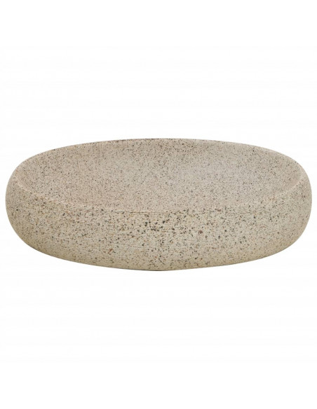 Lavabo da Appoggio Sabbia Ovale 59x40x15 cm Ceramica