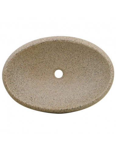 Lavabo da Appoggio Sabbia Ovale 59x40x15 cm Ceramica